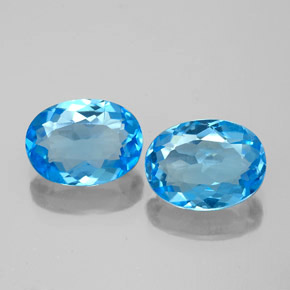  ct natürliche blauer Topas-Edelsteine, Oval Schliff, VS