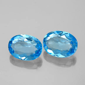  ct natürliche blauer Topas-Edelsteine, Oval Schliff, VS