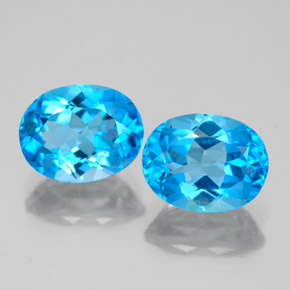  ct natürliche blauer Topas-Edelsteine, Oval Schliff, VS