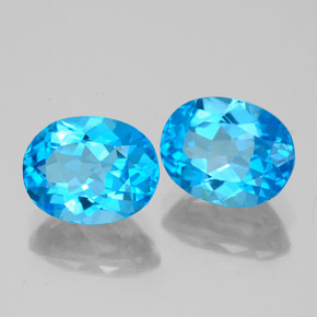  ct natürliche blauer Topas-Edelsteine, Oval Schliff, VS