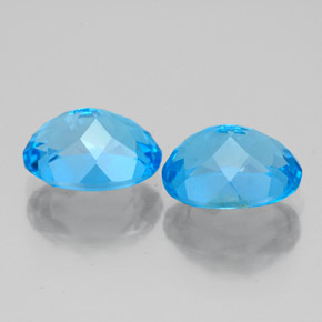  ct natürliche blauer Topas-Edelsteine, Oval Schliff, VS