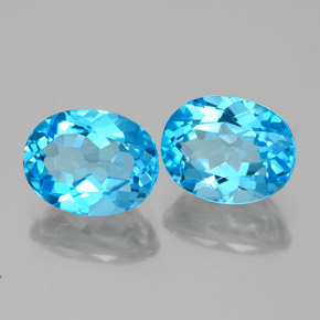 5,15 ct natürliche blauer Topas-Edelsteine, Oval Schliff, VVS-VS