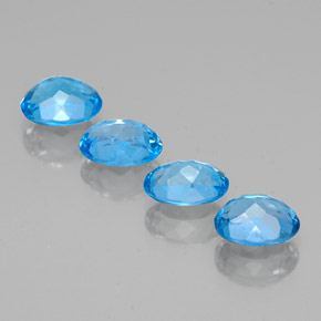 6,29 ctw natürlicher blauer Topas, Oval Schliff, VVS-VS
