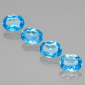  ct natürliche blauer Topas-Edelsteine, Oval Schliff, VS