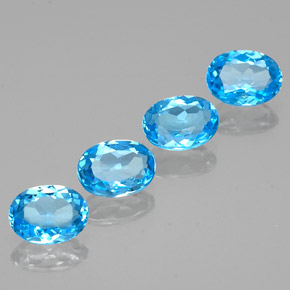  ct natürliche blauer Topas-Edelsteine, Oval Schliff, VS