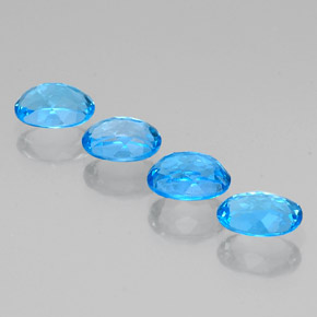 6,14 ct natürliche blauer Topas-Edelsteine, Oval Schliff, VVS-VS