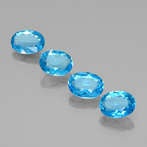  ct natürliche blauer Topas-Edelsteine, Oval Schliff, VS