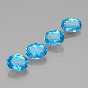  ct natürliche blauer Topas-Edelsteine, Oval Schliff, VS