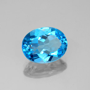 2,44 ctw natürlicher blauer Topas, Oval Schliff, VVS