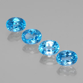 7,30 ct natürliche blauer Topas-Edelsteine, Oval Schliff, VVS-VS