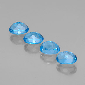 7,30 ct natürliche blauer Topas-Edelsteine, Oval Schliff, VVS-VS