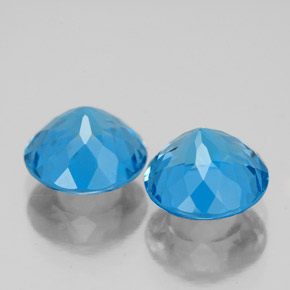  ct natürliche Schweizer Blau Topas-Edelsteine, Rundschliff, VS