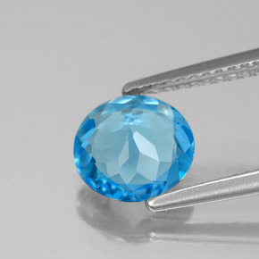 1,68 ctw natürlicher blauer Topas, Rundschliff, VS