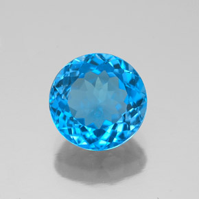 2,54 ctw natürlicher blauer Topas, Rundschliff, VVS