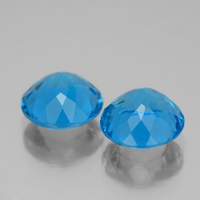  ct natürliche Schweizer Blau Topas-Edelsteine, Rundschliff, VS-SI