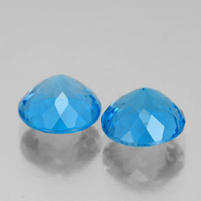  ct natürliche Schweizer Blau Topas-Edelsteine, Rundschliff, SI