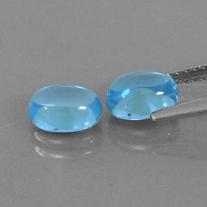  ct natürliche blauer Topas-Edelsteine, Oval Schliff, Transparent