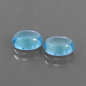  ct natürliche blauer Topas-Edelsteine, Oval Schliff, Transparent