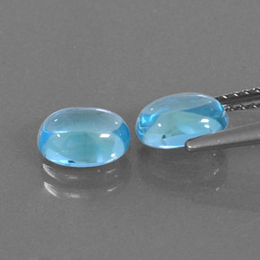  ct natürliche blauer Topas-Edelsteine, Oval Schliff, Transparent