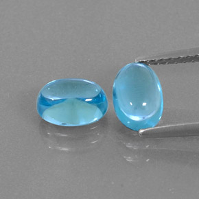  ct natürliche blauer Topas-Edelsteine, Oval Schliff, Transparent