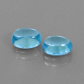  ct natürliche blauer Topas-Edelsteine, Oval Schliff, Transparent