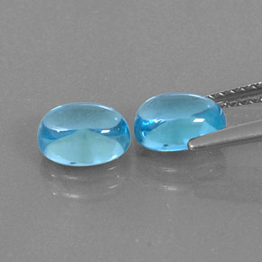  ct natürliche blauer Topas-Edelsteine, Oval Schliff, Transparent