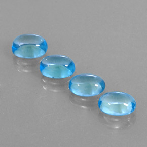  ct natürliche blauer Topas-Edelsteine, Oval Schliff, Transparent