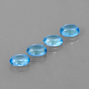  ct natürliche blauer Topas-Edelsteine, Oval Schliff, Transparent