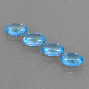  ct natürliche blauer Topas-Edelsteine, Oval Schliff, Transparent