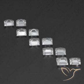 6.97 ct natürliche Weiß Topas-Edelsteine, Quadrat, VVS-VS