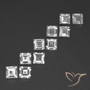 7.10 ct natürliche Weiß Topas-Edelsteine, Quadrat, VVS-VS
