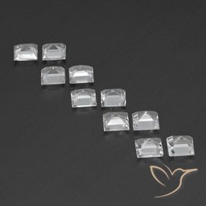 7.10 ct natürliche Weiß Topas-Edelsteine, Quadrat, VVS-VS