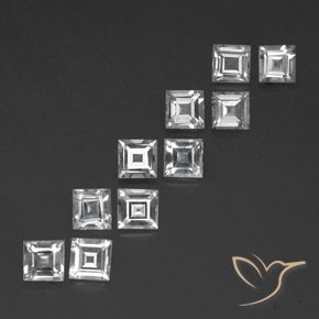 7.35 ct natürliche Weiß Topas-Edelsteine, Quadrat, VVS-VS