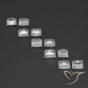 7.35 ct natürliche Weiß Topas-Edelsteine, Quadrat, VVS-VS
