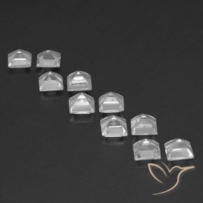 8.32 ct natürliche Weiß Topas-Edelsteine, Quadrat, VVS