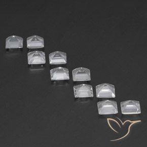 7.68 ct natürliche Weiß Topas-Edelsteine, Quadrat, VVS