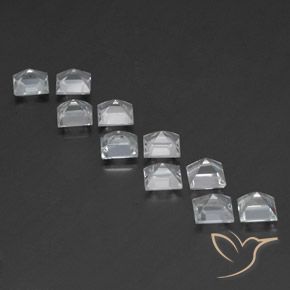 8.26 ct natürliche Weiß Topas-Edelsteine, Quadrat, VVS