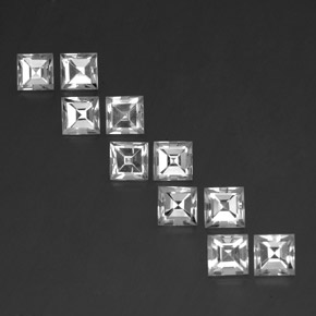 8,36 ct natürliche weißer Topas-Edelsteine, Quadrat, VVS