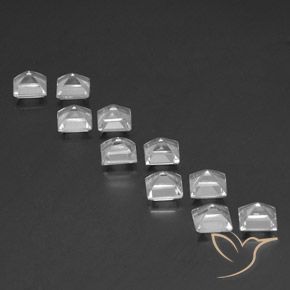 7.98 ct natürliche Weiß Topas-Edelsteine, Quadrat, VVS-VS