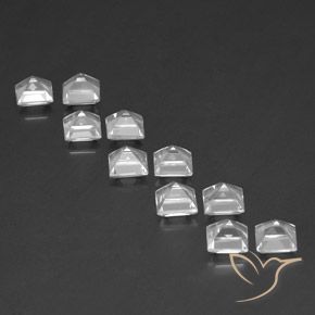 8.28 ct natürliche Weiß Topas-Edelsteine, Quadrat, VS