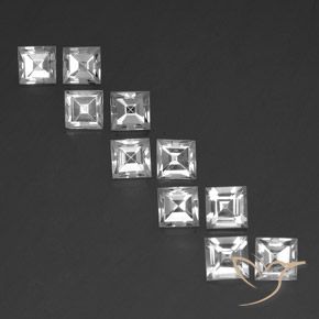 8.31ctw Natürlicher Weiß Topas, Quadrat, VVS