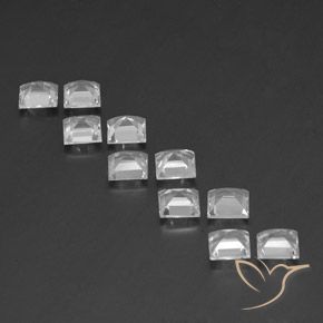 7.55 ct natürliche Weiß Topas-Edelsteine, Quadrat, VVS-VS