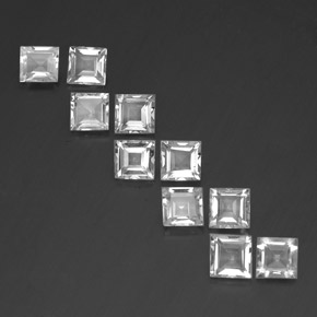 7,41 ct natürliche weißer Topas-Edelsteine, Quadrat, VVS-VS