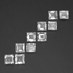 7,41 ct natürliche weißer Topas-Edelsteine, Quadrat, VVS-VS