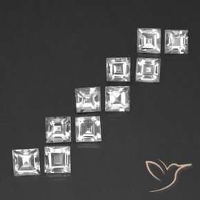 8.30 ct natürliche Weiß Topas-Edelsteine, Quadrat, VS