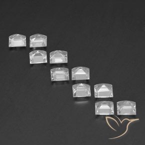 7.63 ct natürliche Weiß Topas-Edelsteine, Quadrat, VVS-VS