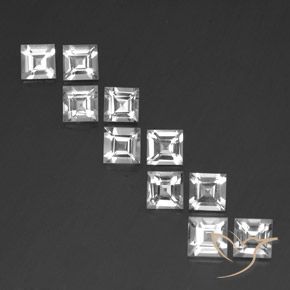 7.73ctw Natürlicher Weiß Topas, Quadrat, VVS