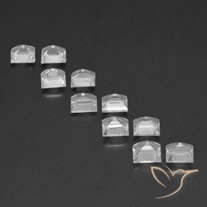 7.73 ct natürliche Weiß Topas-Edelsteine, Quadrat, VVS