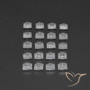 4.97 ct natürliche Weiß Topas-Edelsteine, Quadrat, VS-SI