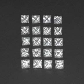 5,02 ct natürliche weißer Topas-Edelsteine, Quadrat, VS-SI